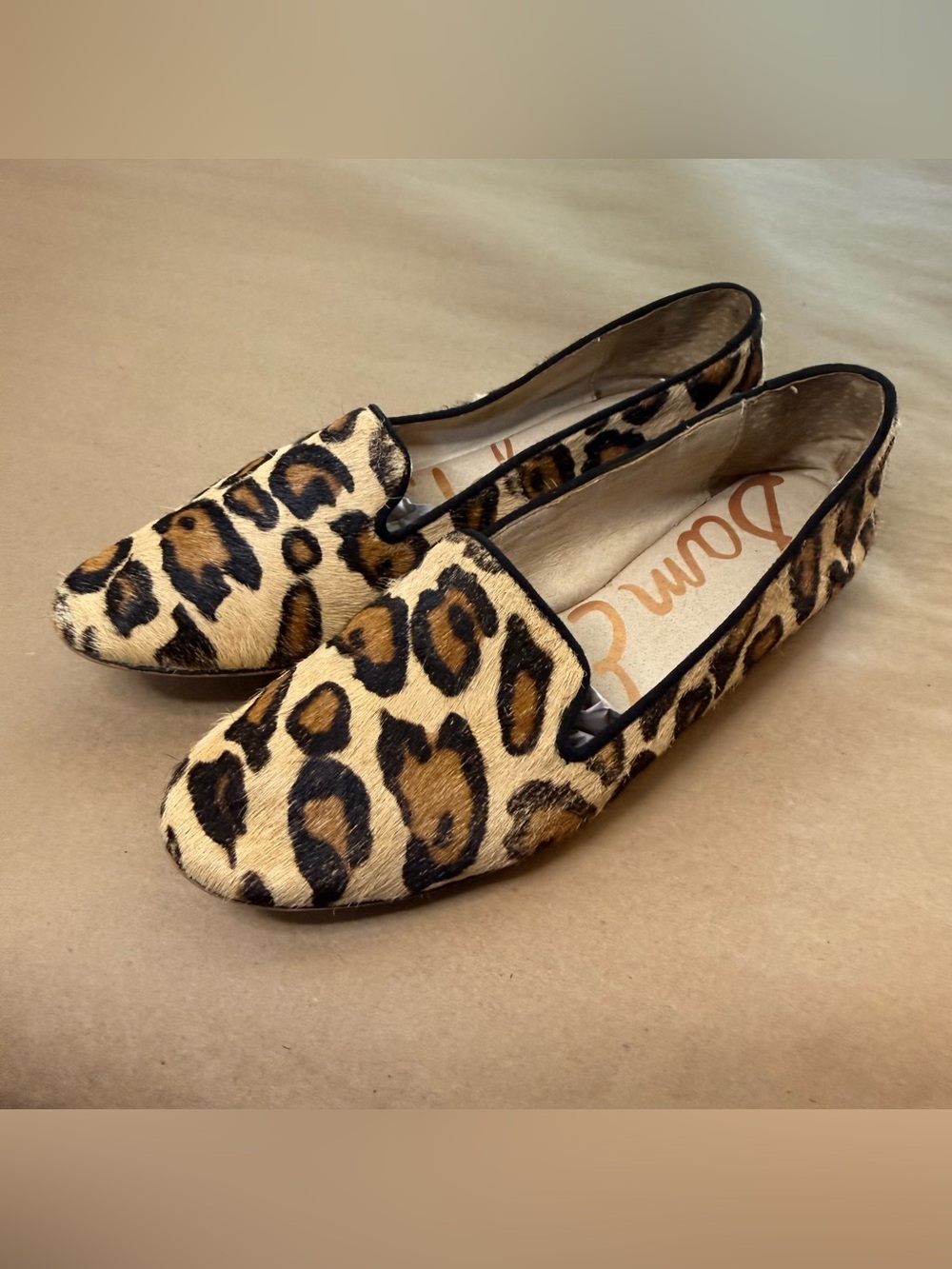 Sam Edelman Leopard Pony Hair Loafers - Tan & Black